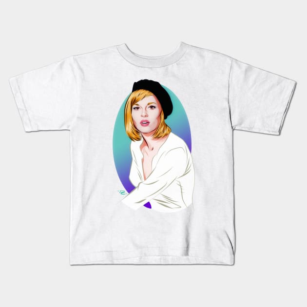 Faye Dunaway - An illustration by Paul Cemmick Kids T-Shirt by PLAYDIGITAL2020